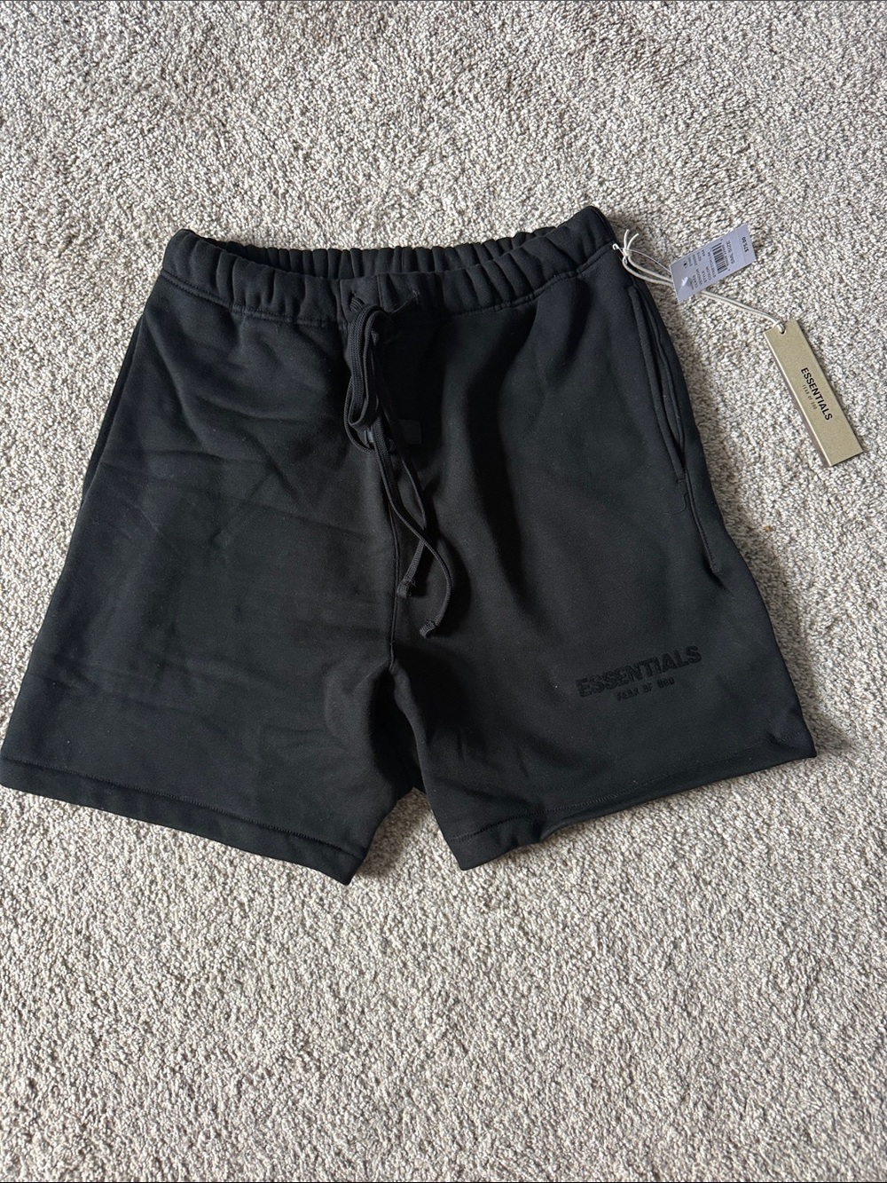 Essentials Men’s Black Athletic Drawstring Shorts